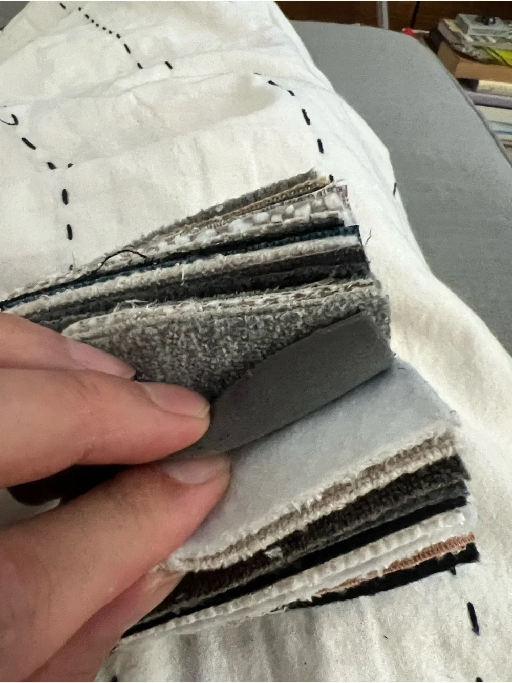 Mixed Textile Fabric Swatch Bundle – 20 Pcs 3x3”